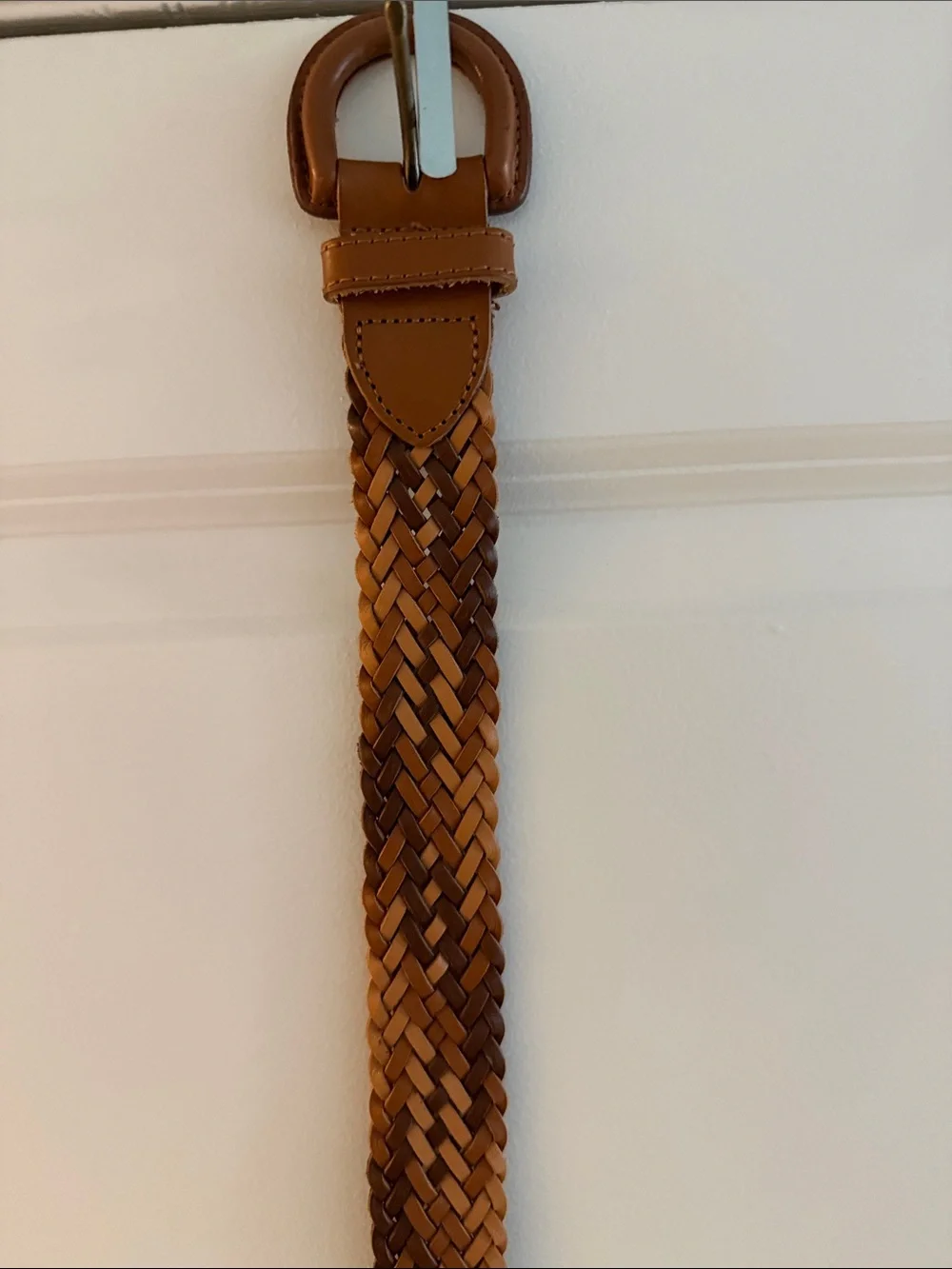 Madewell Braided Leather Belt - Tan and Brown